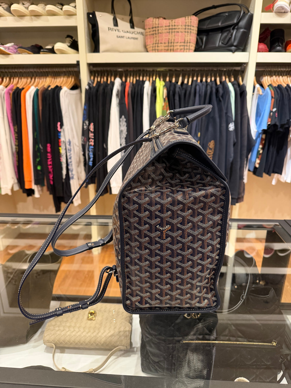 Goyard Saint Léger Backpack Navy