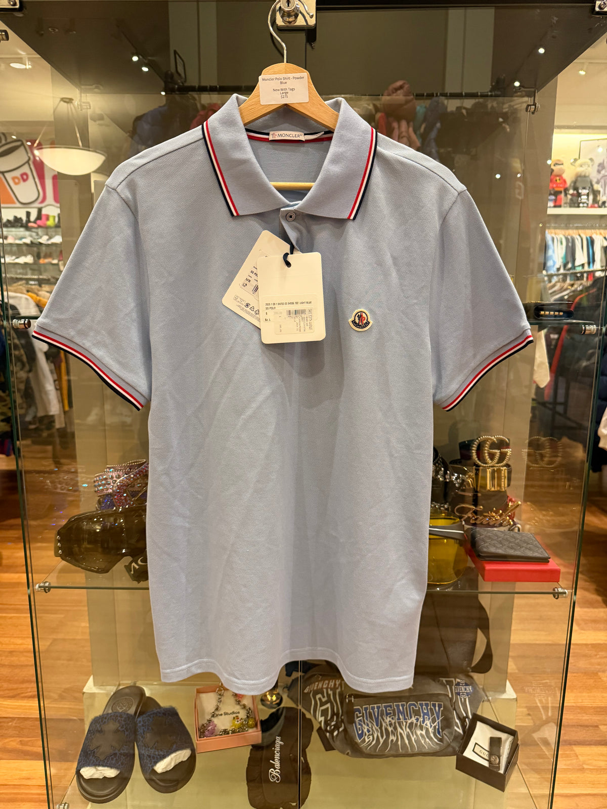 Moncler Polo Shirt - Powder Blue
