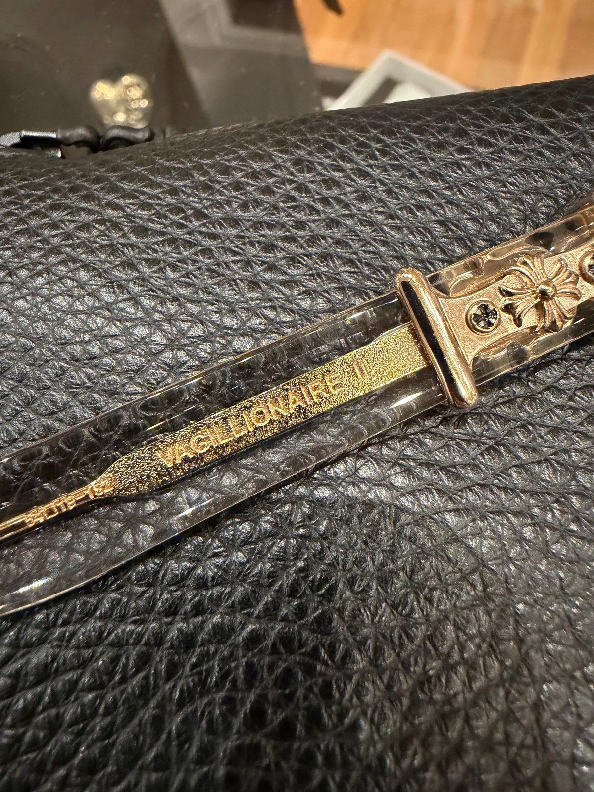 Chrome Hearts ‘Vagillionaire II’ Clear / Gold Glasses