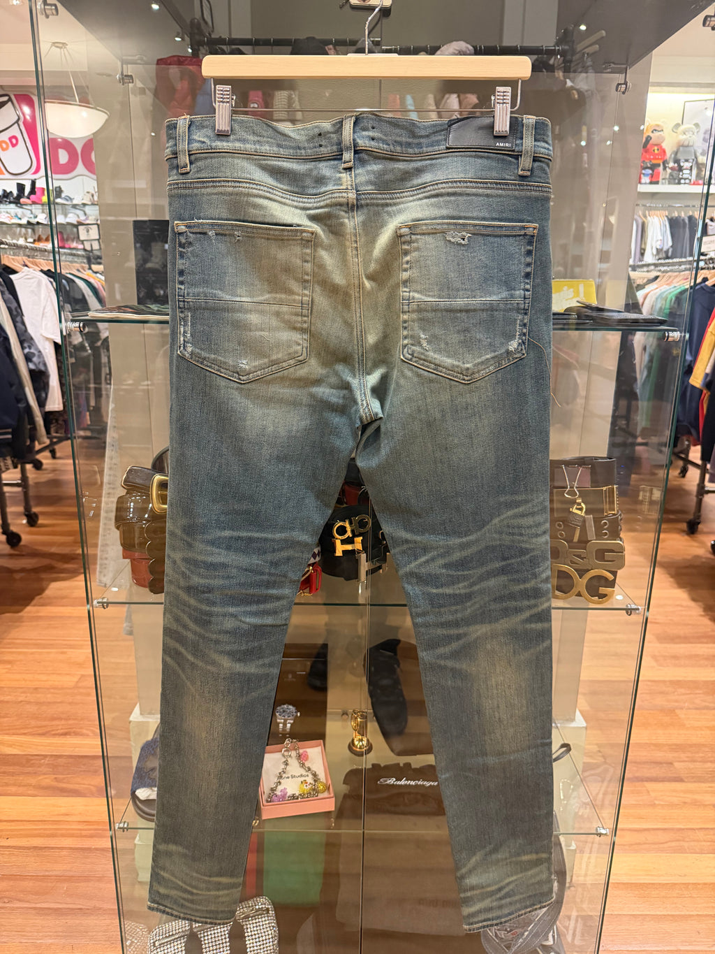 Amiri Whisker Fade Skinny Jeans