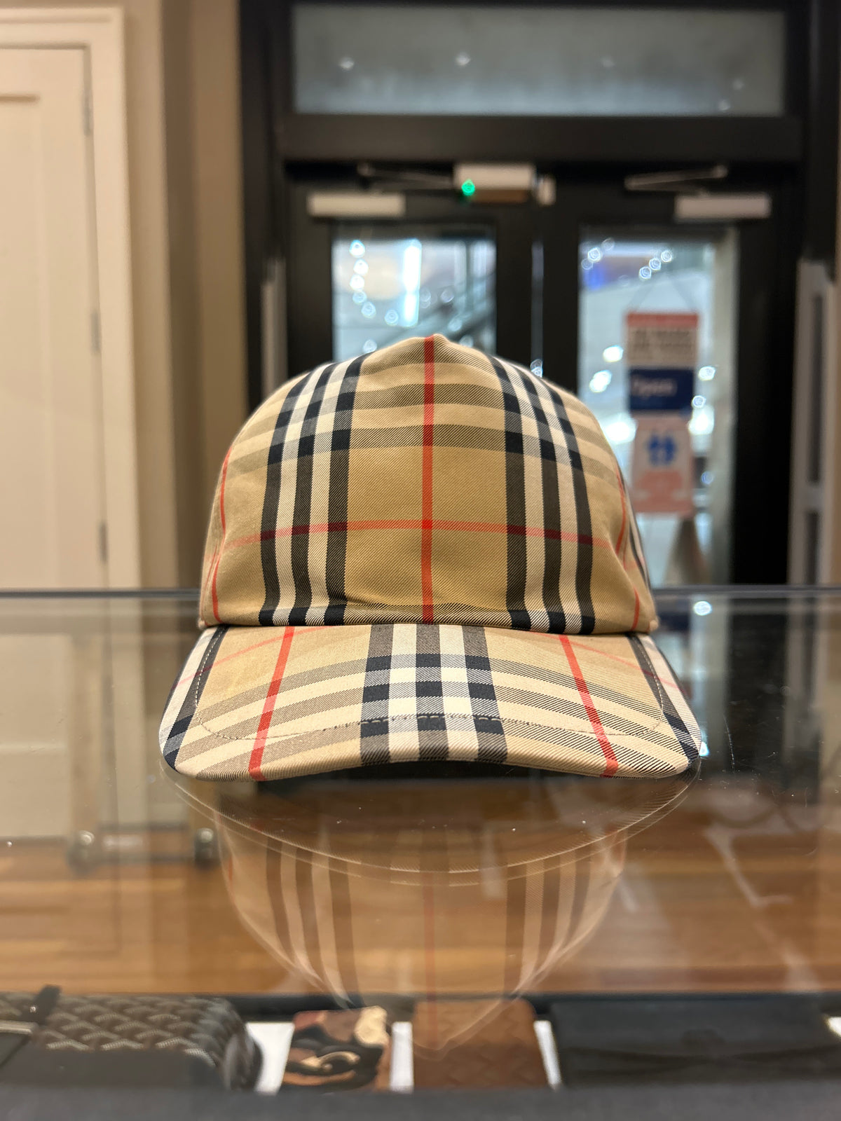 Burberry Logo Vintage Check Baseball Cap