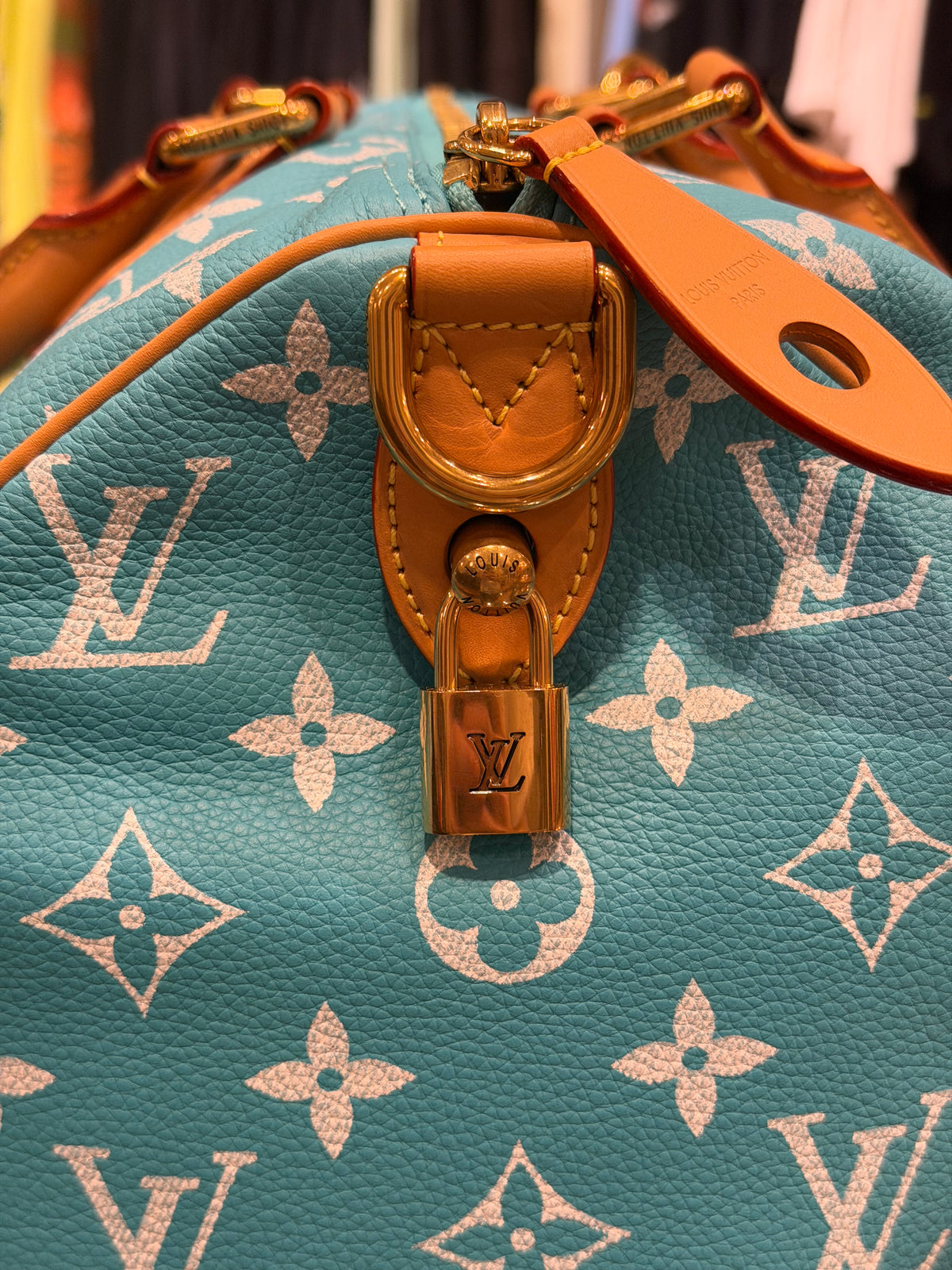 Louis Speedy P9 Bandoulière 40 Turquoise Duffle Bag