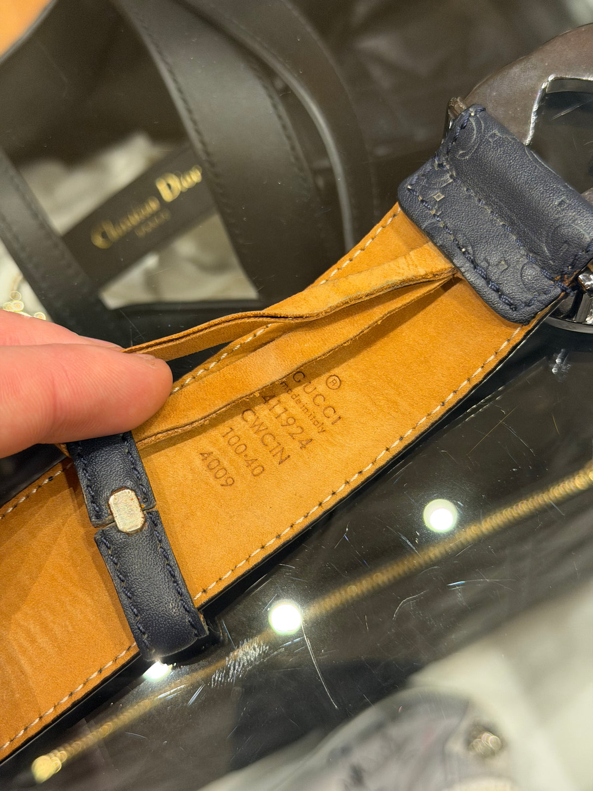 Gucci Interlocking GG Belt - Navy