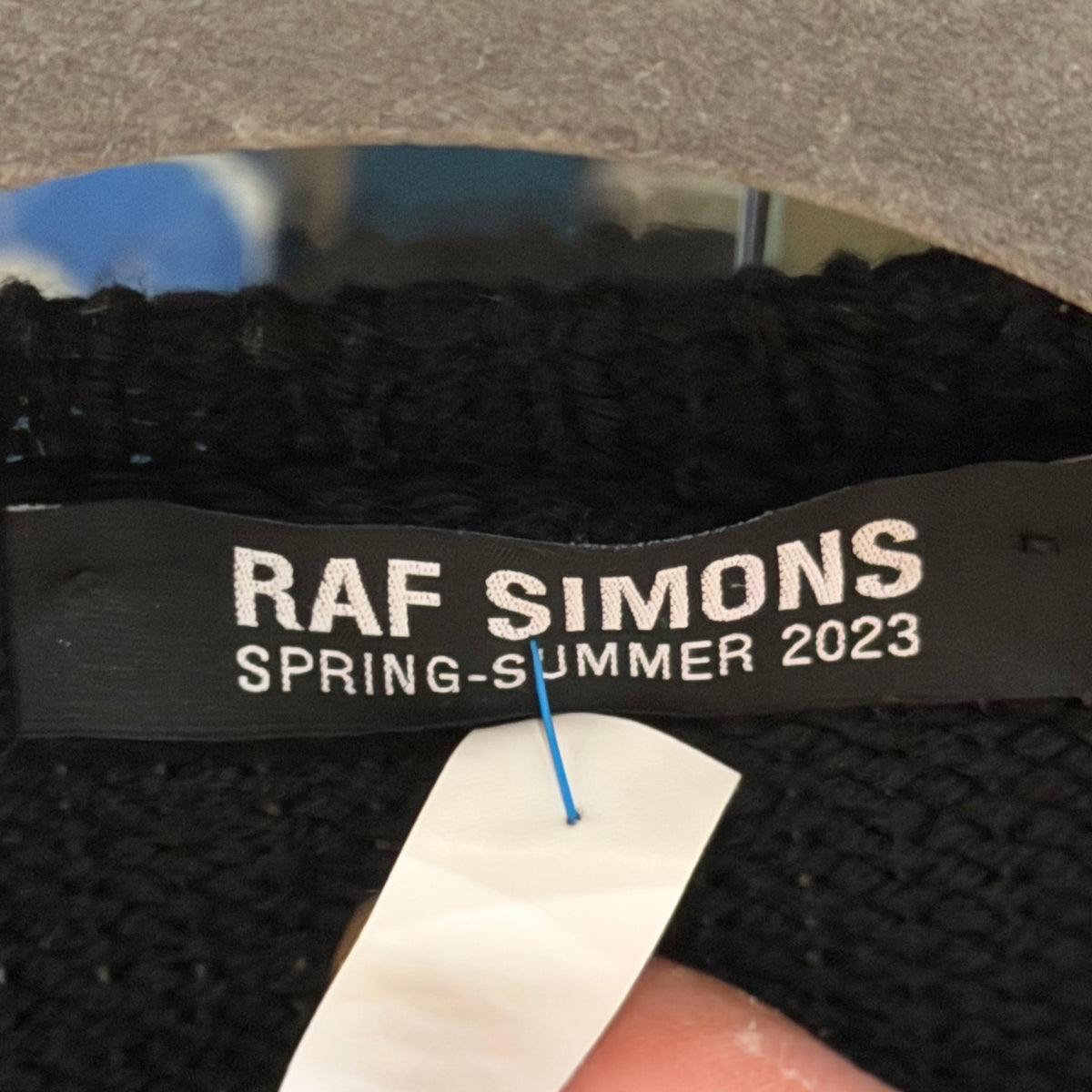 Raf Simons SS23 Cropped R Wool Sweater - Black