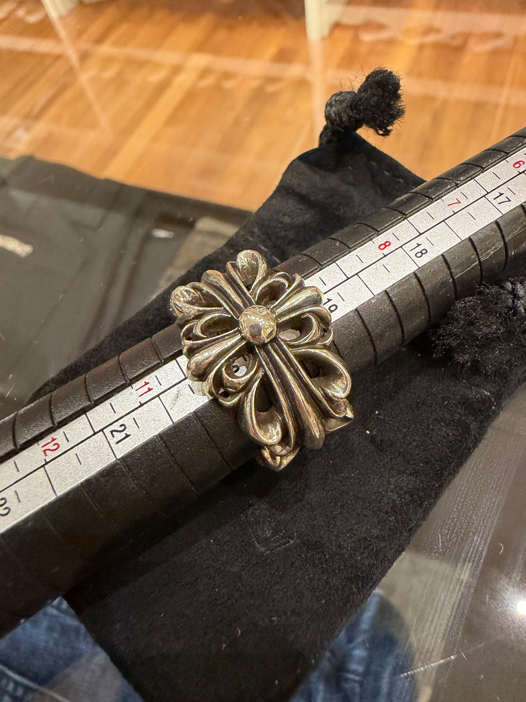 Chrome Hearts Double Floral Ring Silver - Size 10