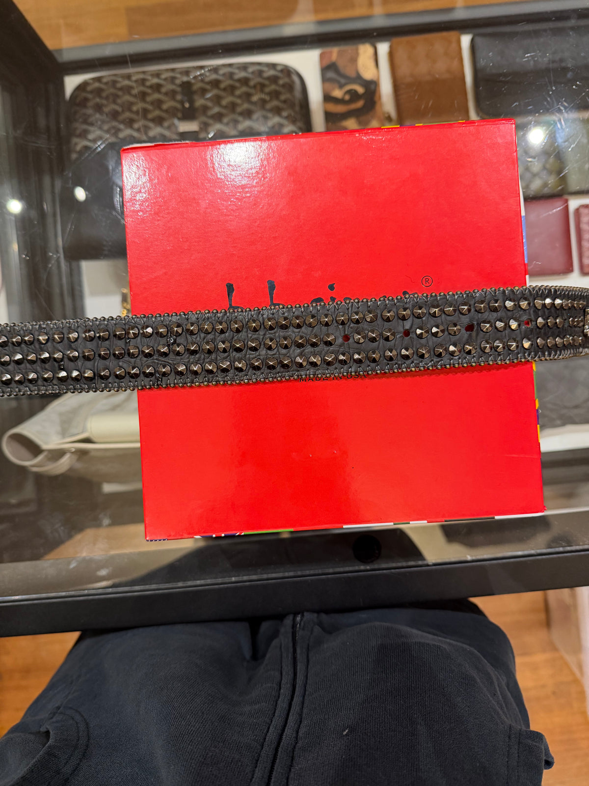 B.B. Simon Skull Pile Studded Belt