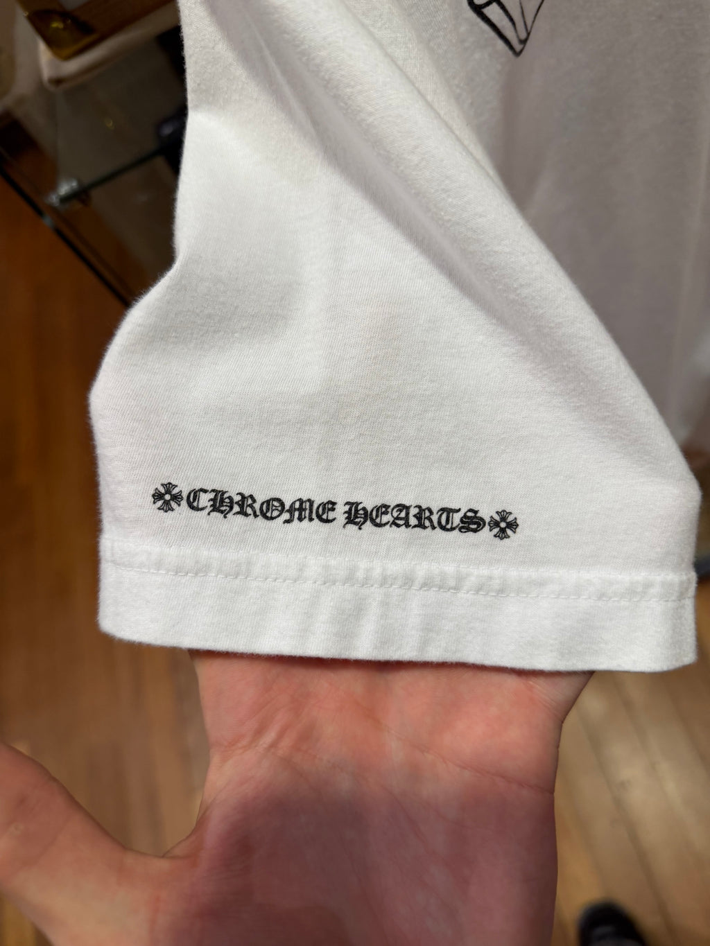 Chrome Hearts Scroll Logo Pocket Tee - White