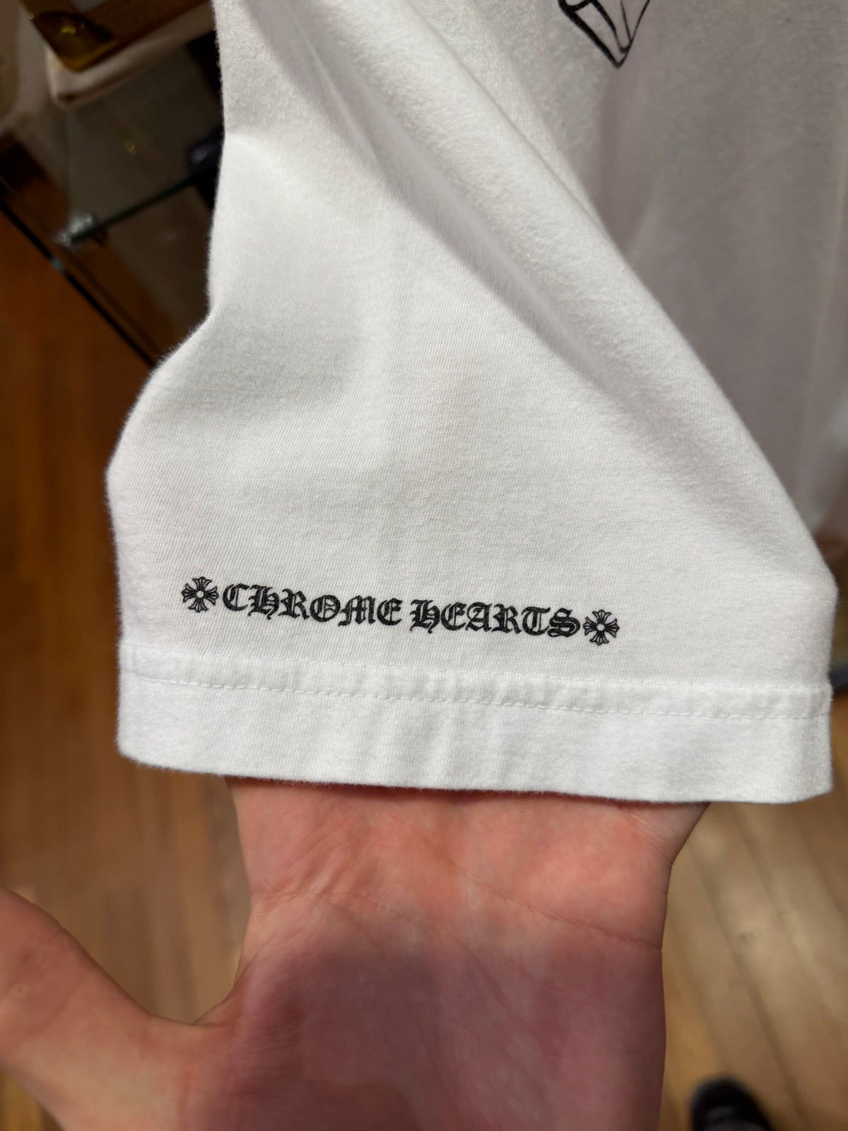 Chrome Hearts Scroll Logo Pocket Tee - White