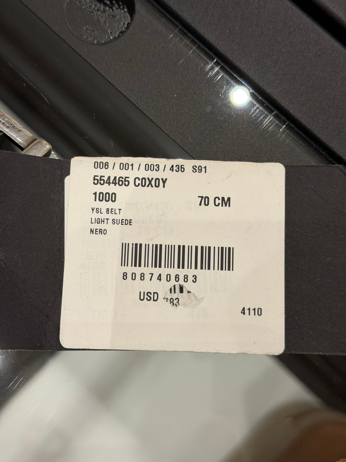 YSL Suede Womens Belt