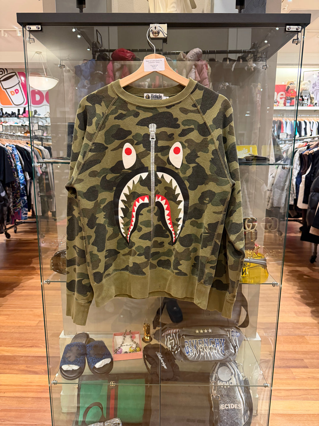 Bape 1st Camo Shark Zip
Crewneck - Green