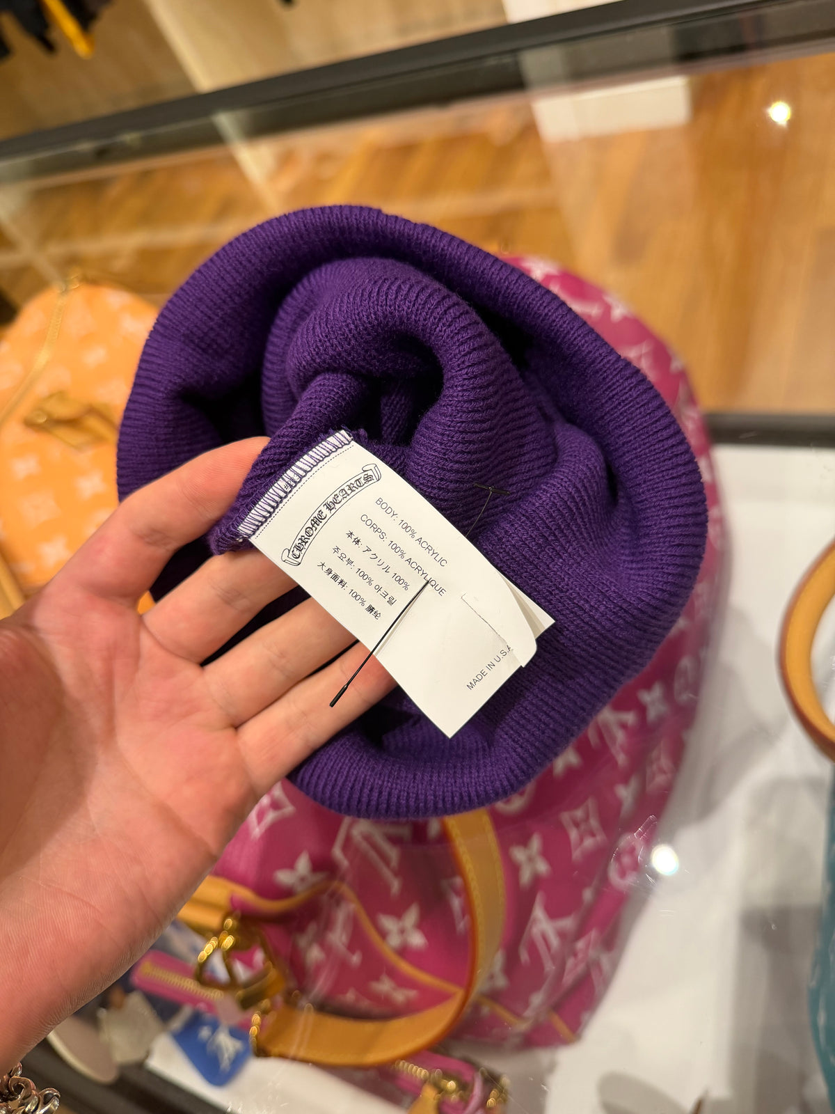 Chrome Hearts Embroidered Beanie Purple