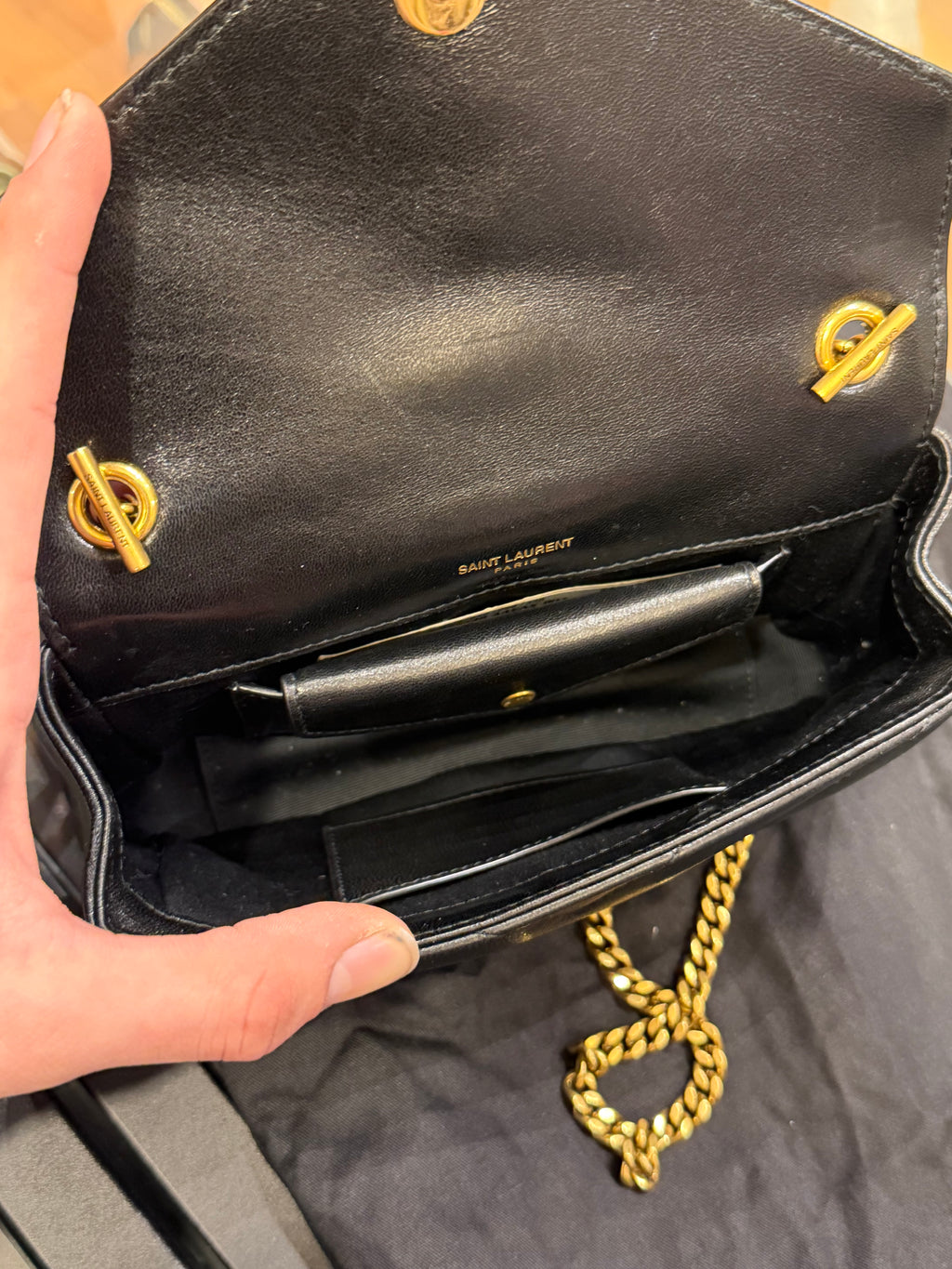 Saint Laurent LouLou Mini YSL Chain Bag in Quilted Leather