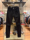 Amiri MX1 Distressed Skinny Jeans Black/Black Patches