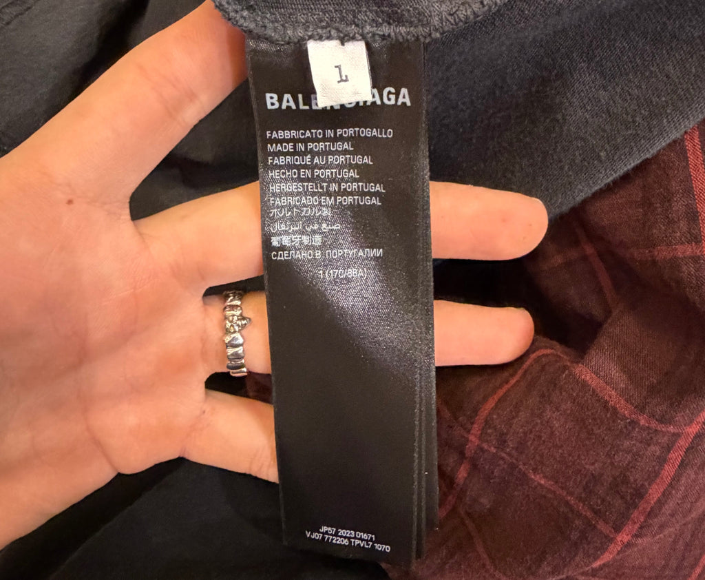 Balenciaga Unity Sports Layered Flannel Shirt Hoodie