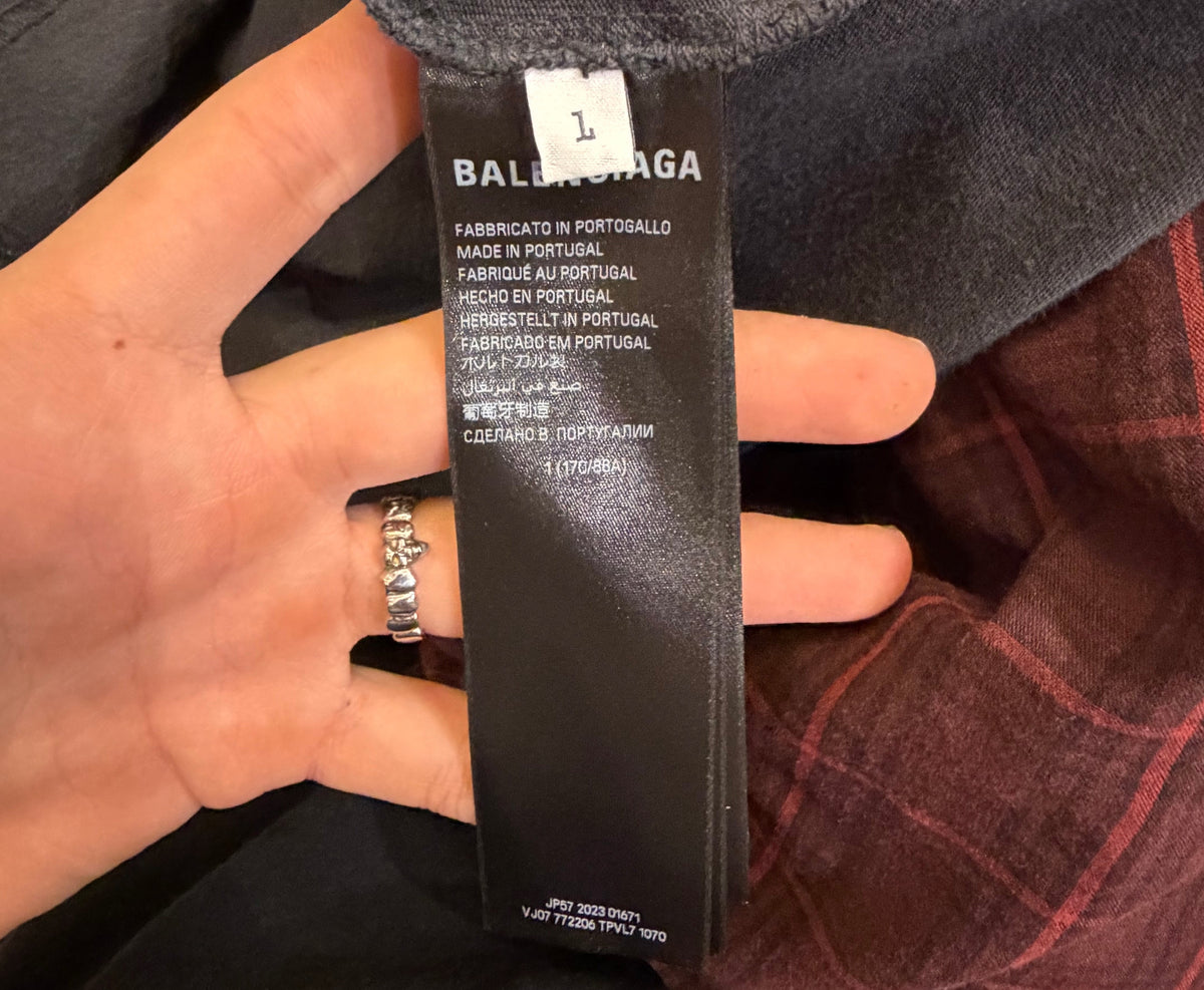 Balenciaga Unity Sports Layered Flannel Shirt Hoodie