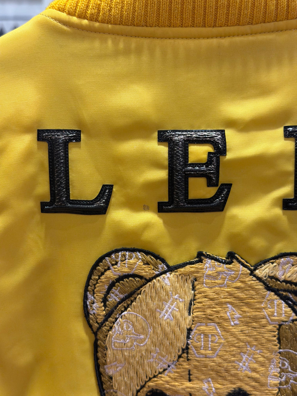 Phillip Plein Teddy Bear Bomber Jacket - Yellow