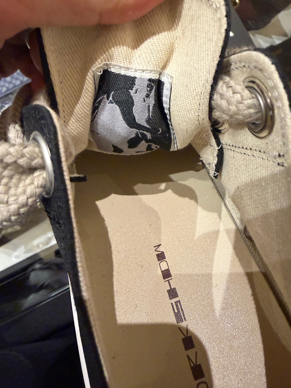 Rick Owens DRKSHDW Jumbolace Abstract Low Sneaker - Black & Milk