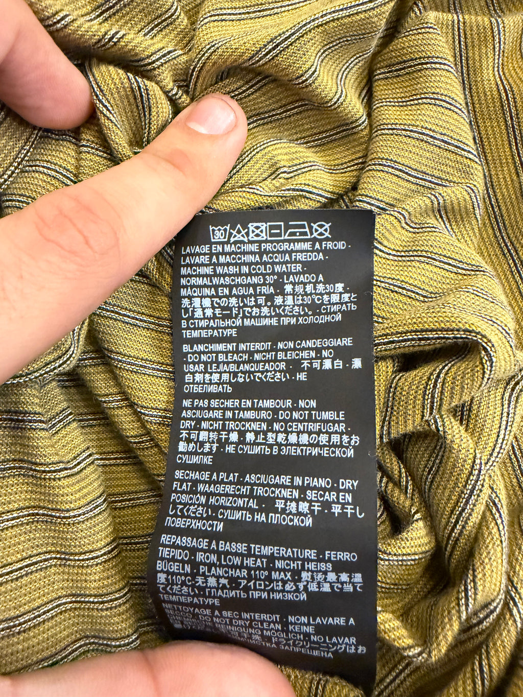 Saint Laurent Striped Star
Logo Tee - Khaki Olive