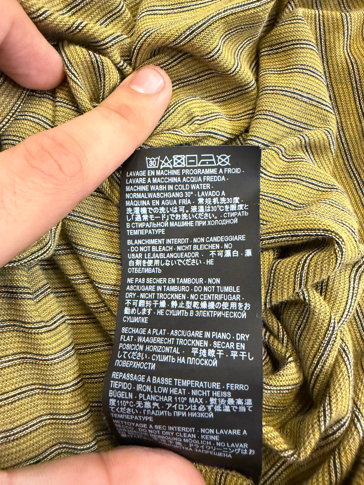 Saint Laurent Striped Star
Logo Tee - Khaki Olive