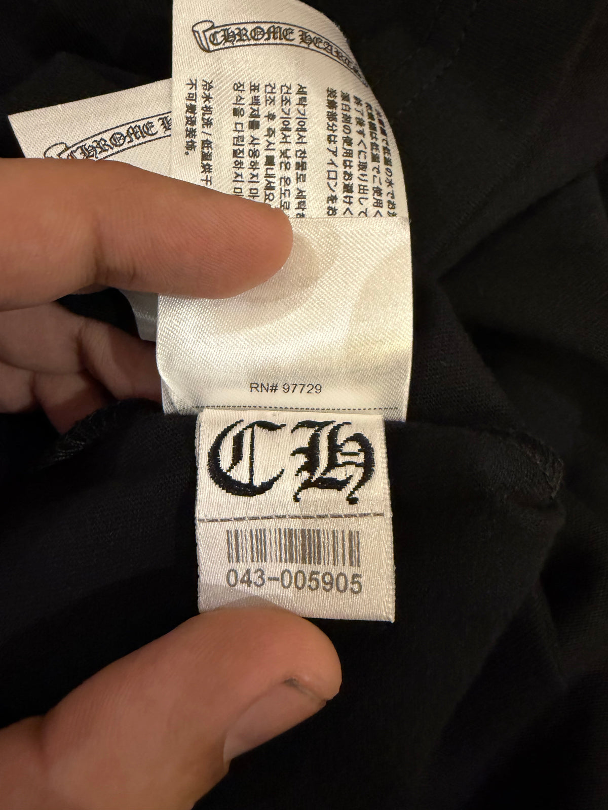 Chrome Hearts New York Horseshoe Pocket Logo Floral LS - Black