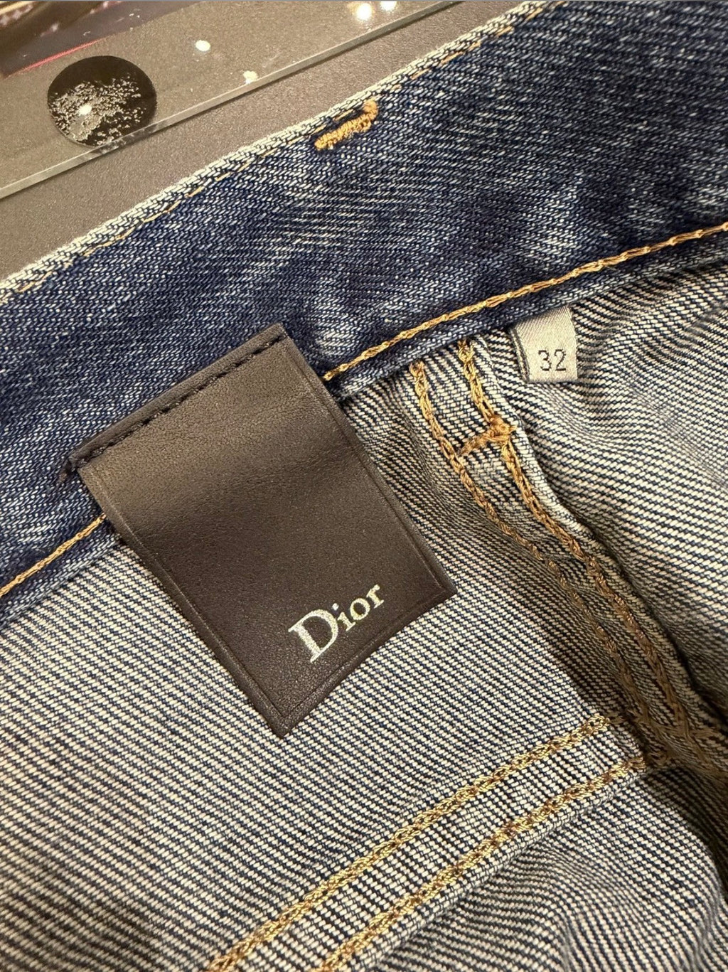 Dior Bee Detail Slim Denim Jeans