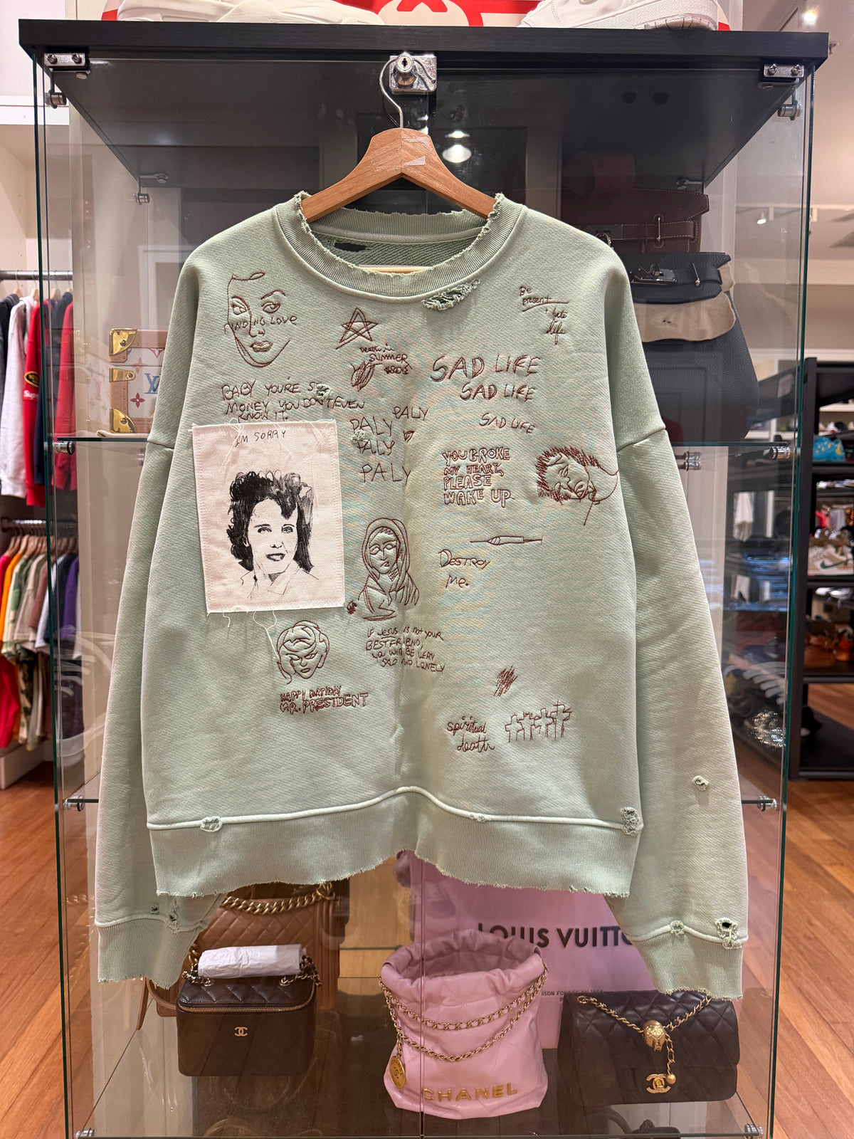 Paly Hollywood SS24 Embroidered Crewneck - Mint