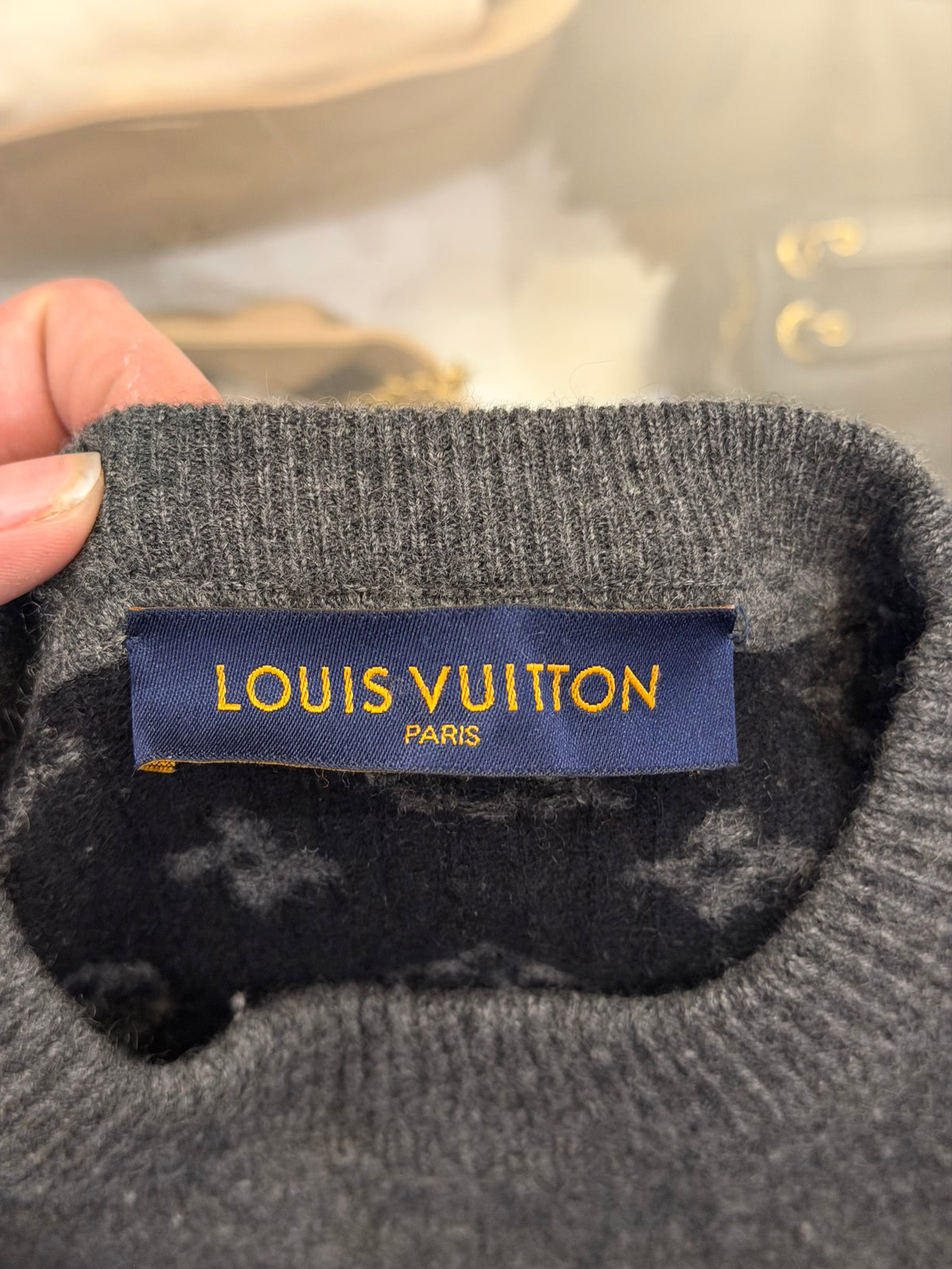Louis Vuitton LV Half & Half Monogram Knit Crewneck