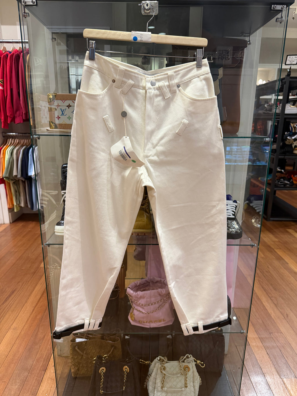 Pihakapi Belt Denim Jeans - White