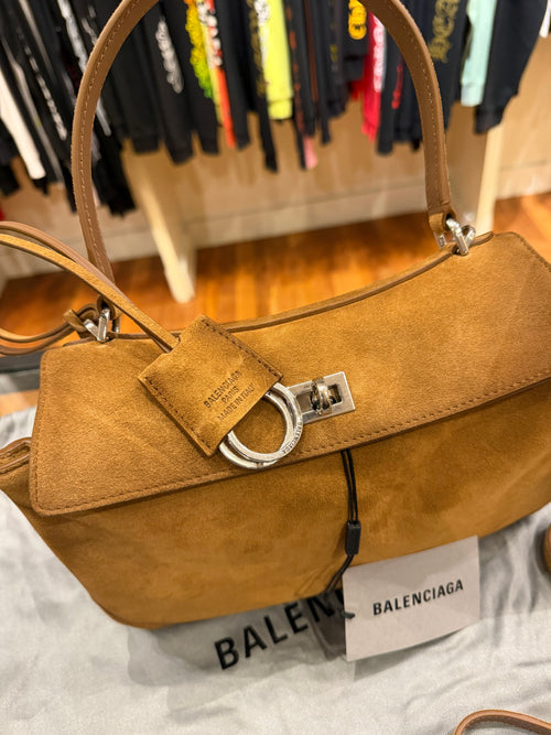 Balenciaga Rodeo Bag Small - Camel Suede