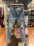 Amiri MX1 Green Plaid Patch
Denim Jeans -Blue