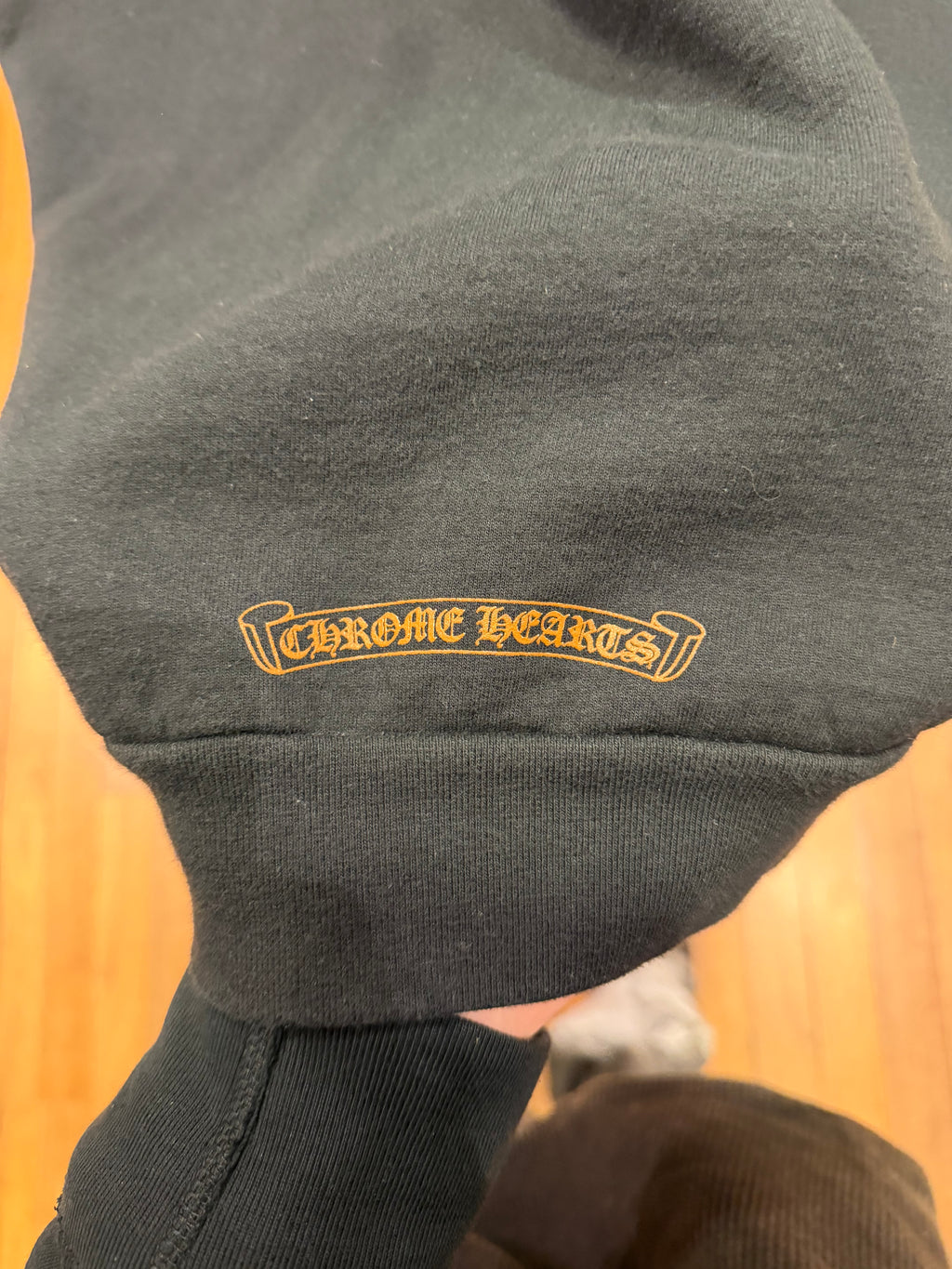 Chrome Hearts Vertical Logo Hoodie - Black/Brown