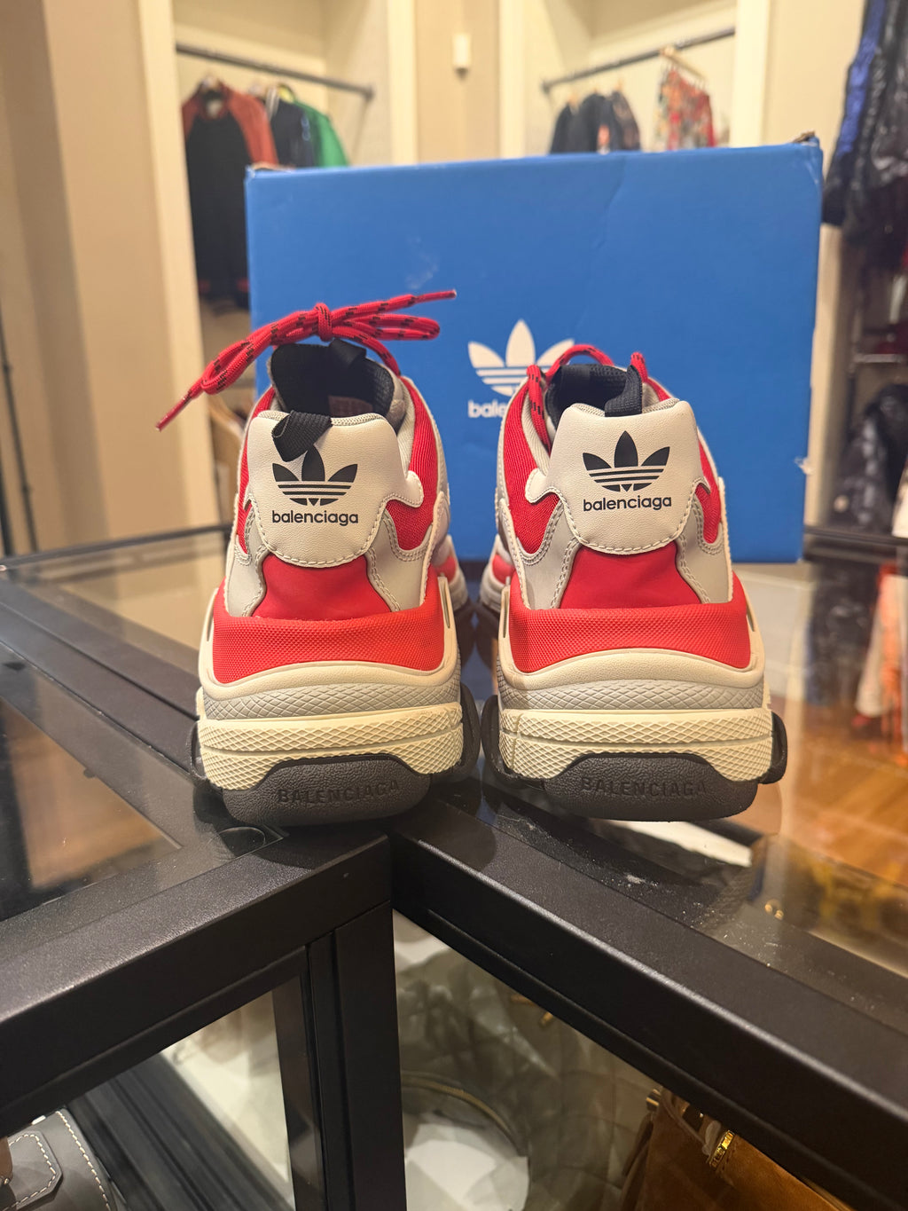 Balenciaga X Adidas Triple S - Grey & Red