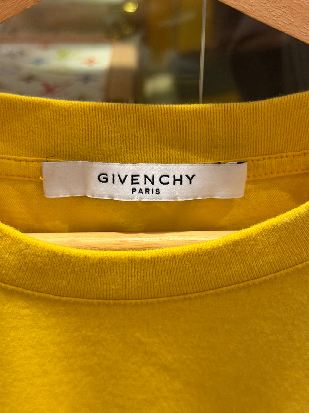 Givenchy Script Logo Tee - Yellow