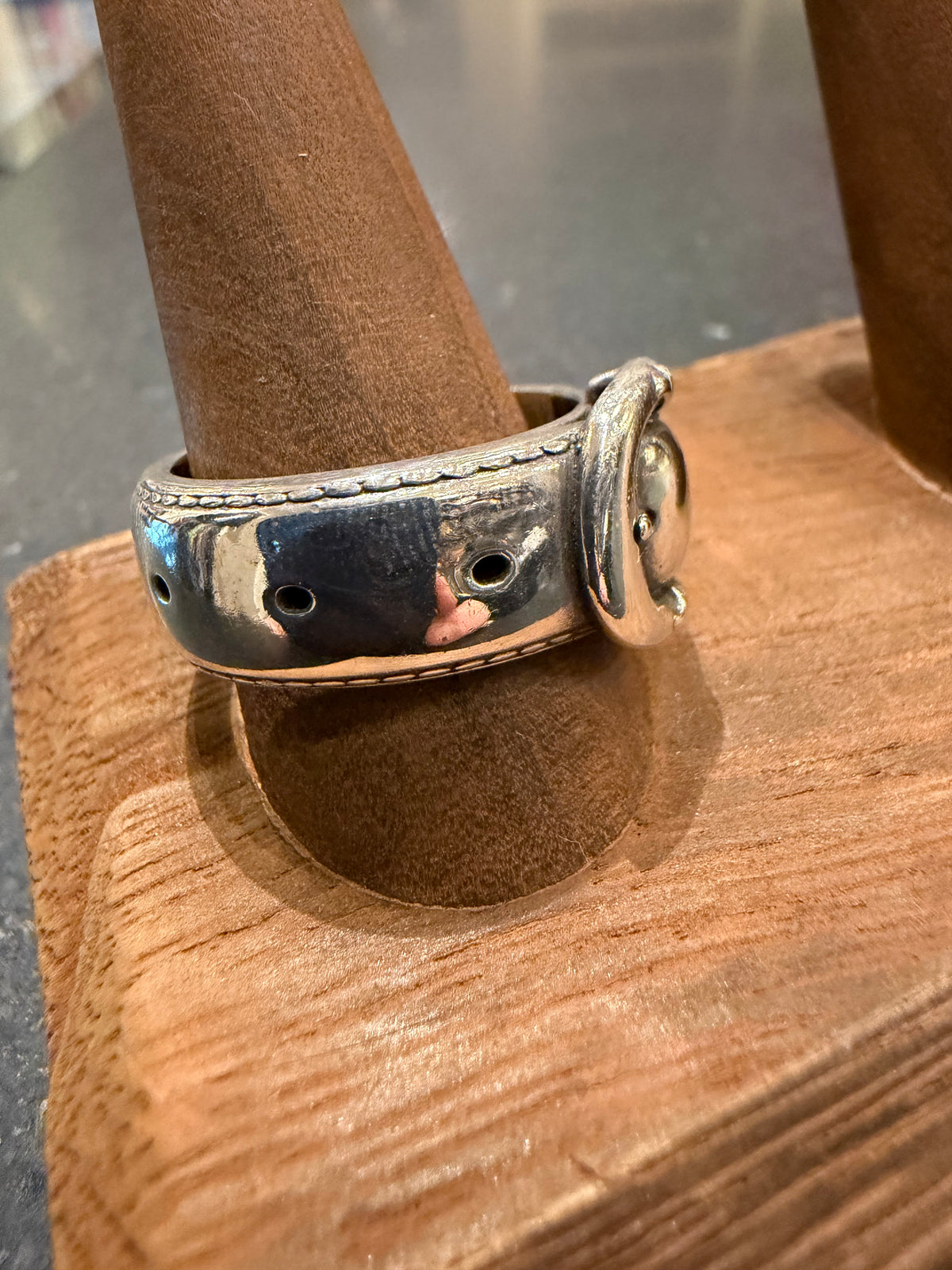 Chrome Hearts Large Gunslinger Belt Ring Silver - Size 12