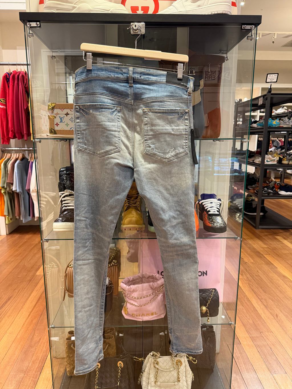 Amiri 3D Bones Skinny Jeans -
Blue