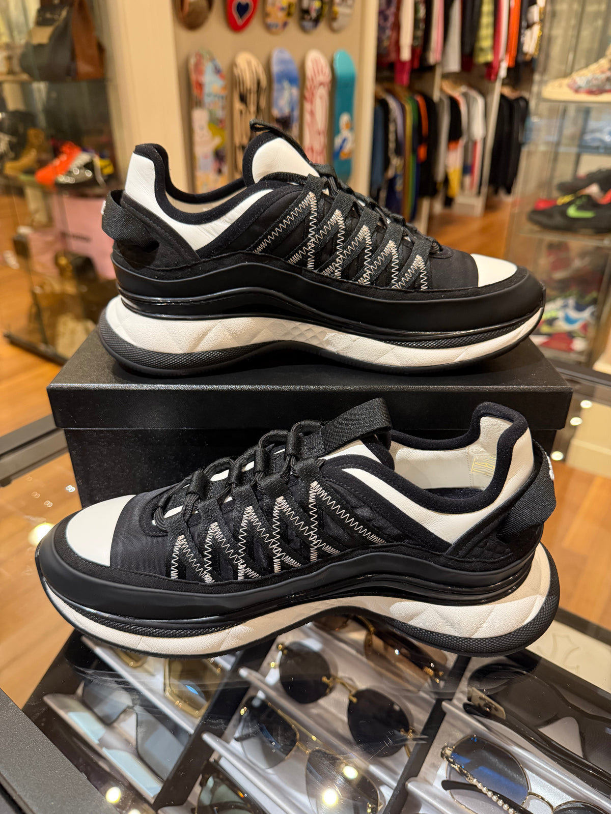 Chanel Leather Calfskin Trainers