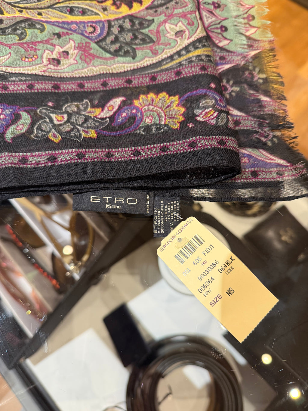 Etro Cashmere Paisley Print Scarf