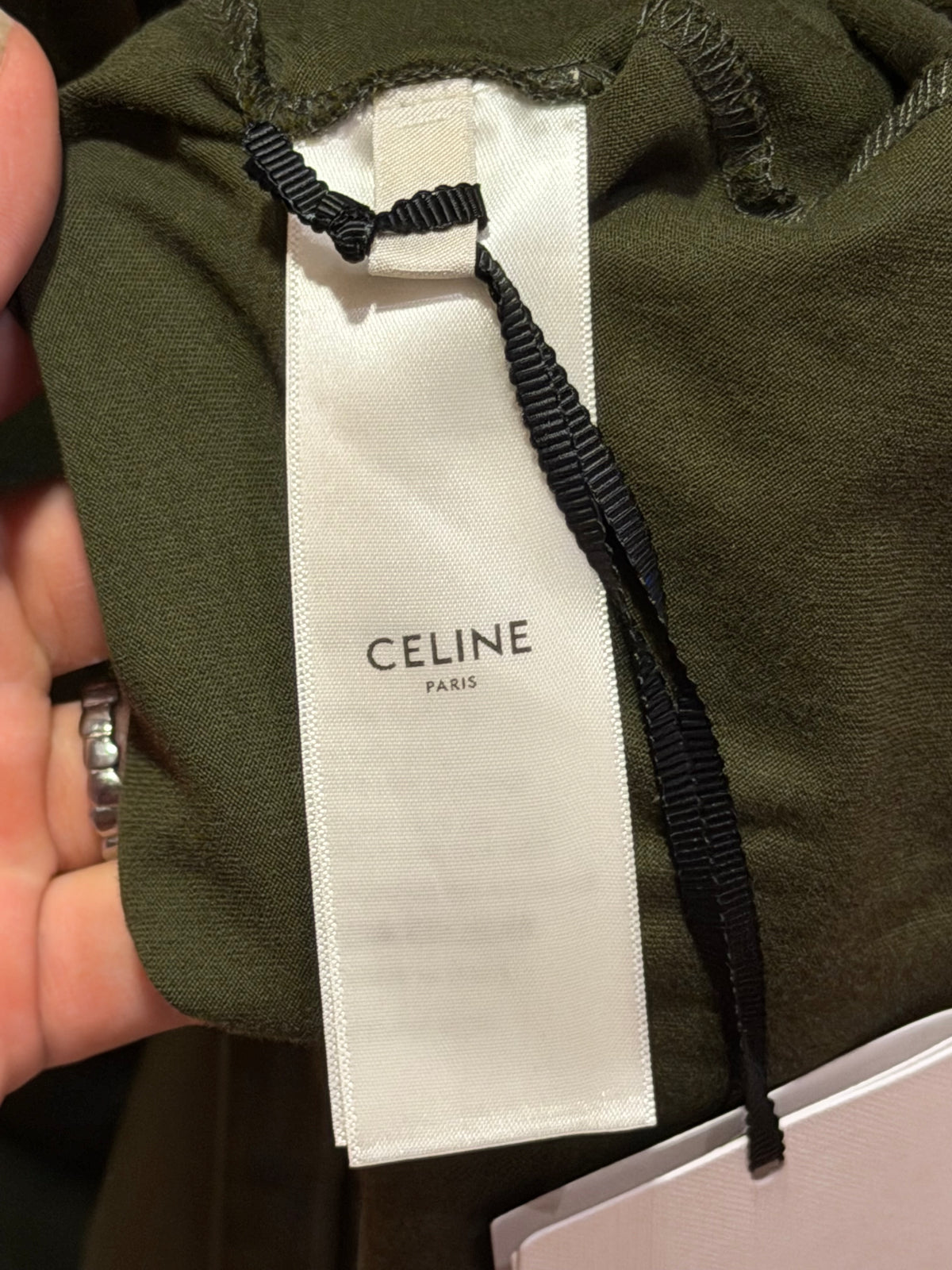 Celine Logo Print Tee - Green