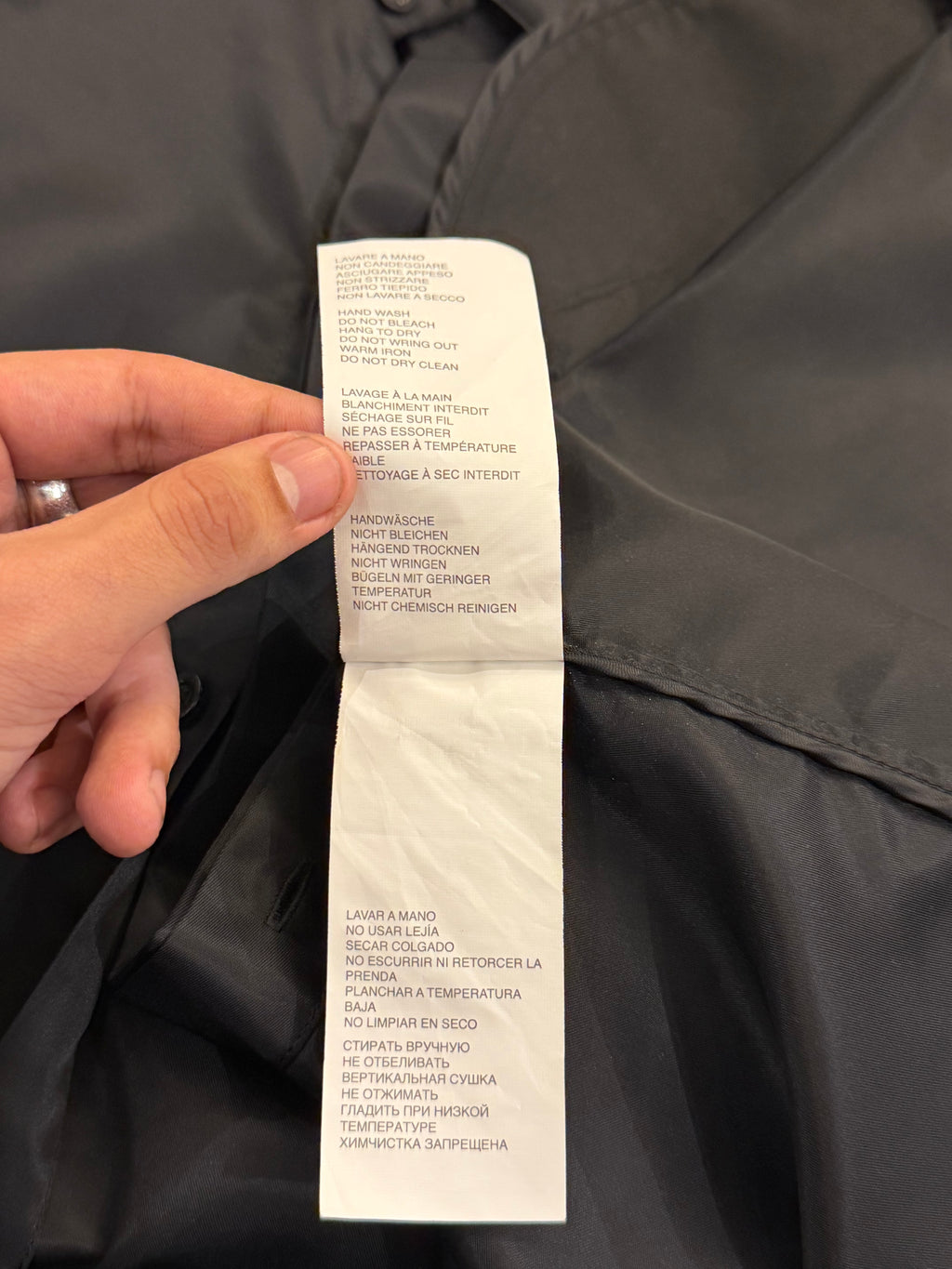 Alyx Nylon Button Up Cargo
Shirt - Black