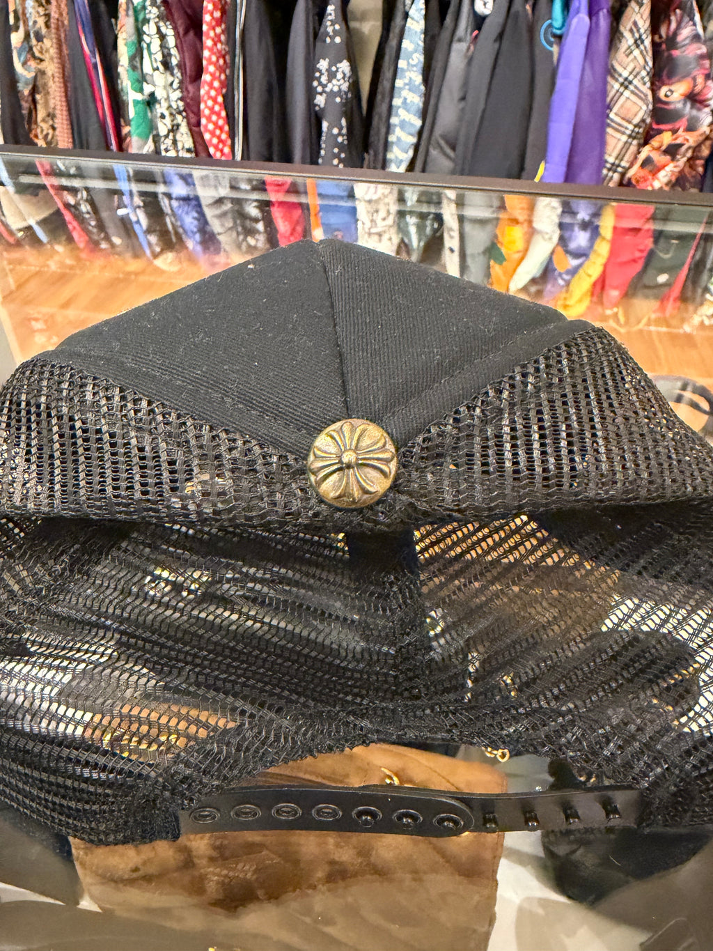 Chrome Hearts Fuck Hollywood Trucker Hat - Black