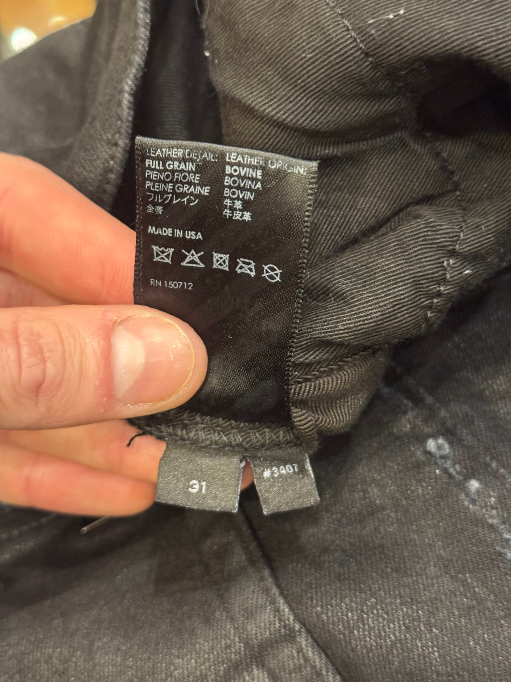 Amiri MX1 Distressed Skinny Jeans - Black Denim Black Patches