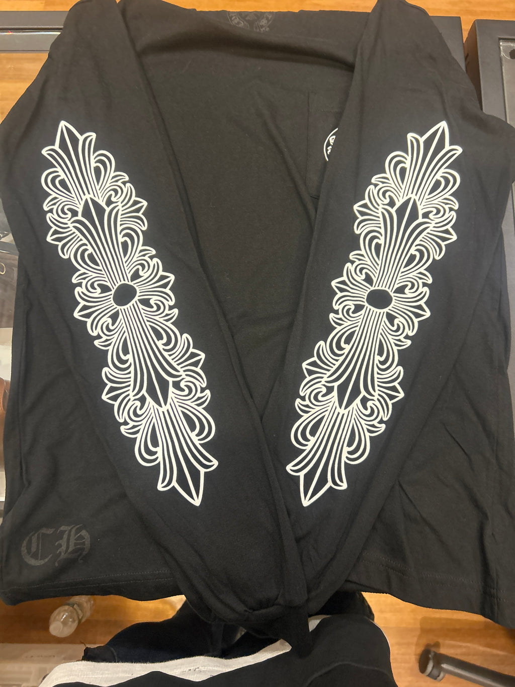 Chrome Hearts New York Horseshoe Logo LS Pocket Tee