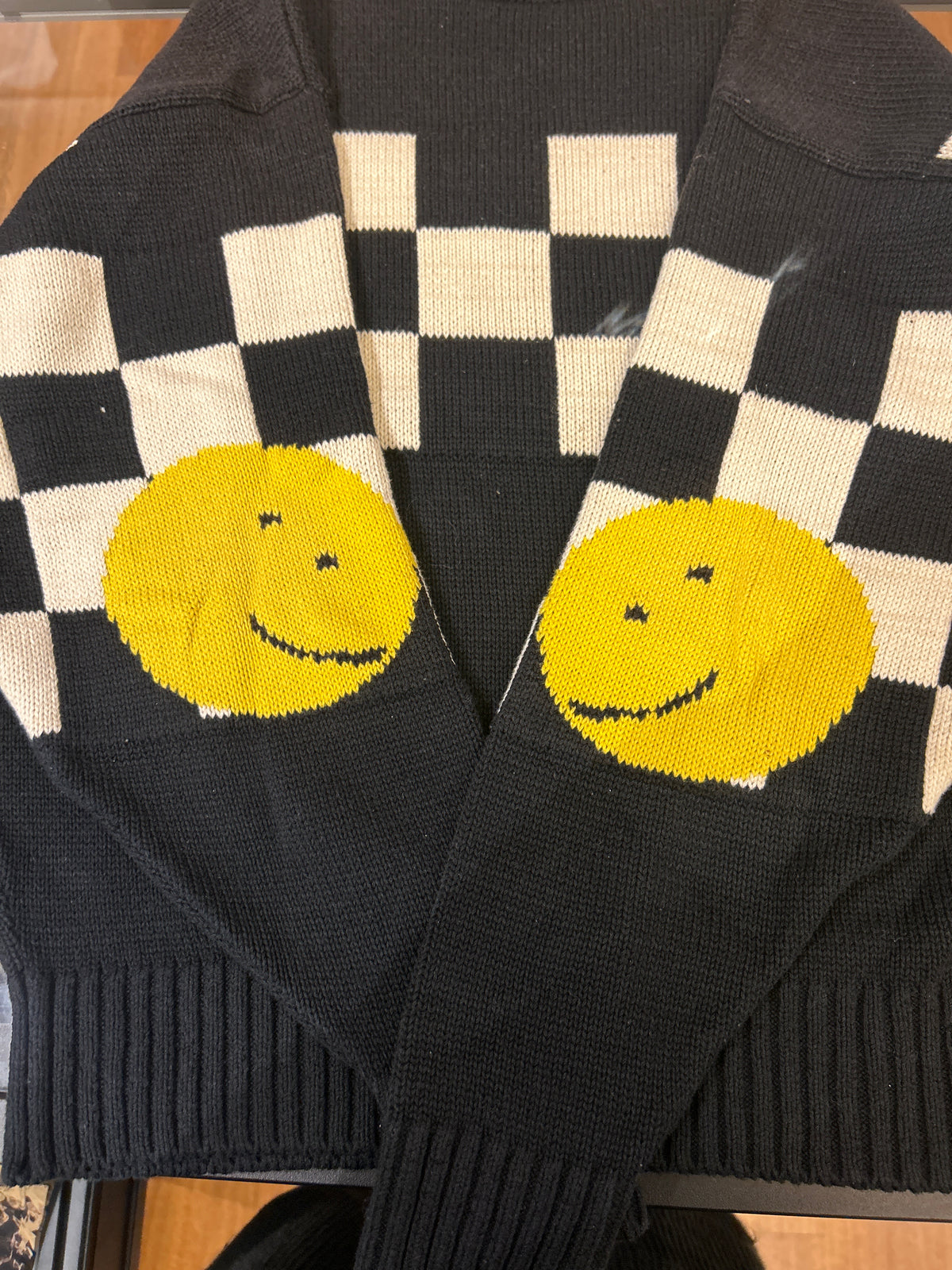 Kapital Smiley Checkered Sweater