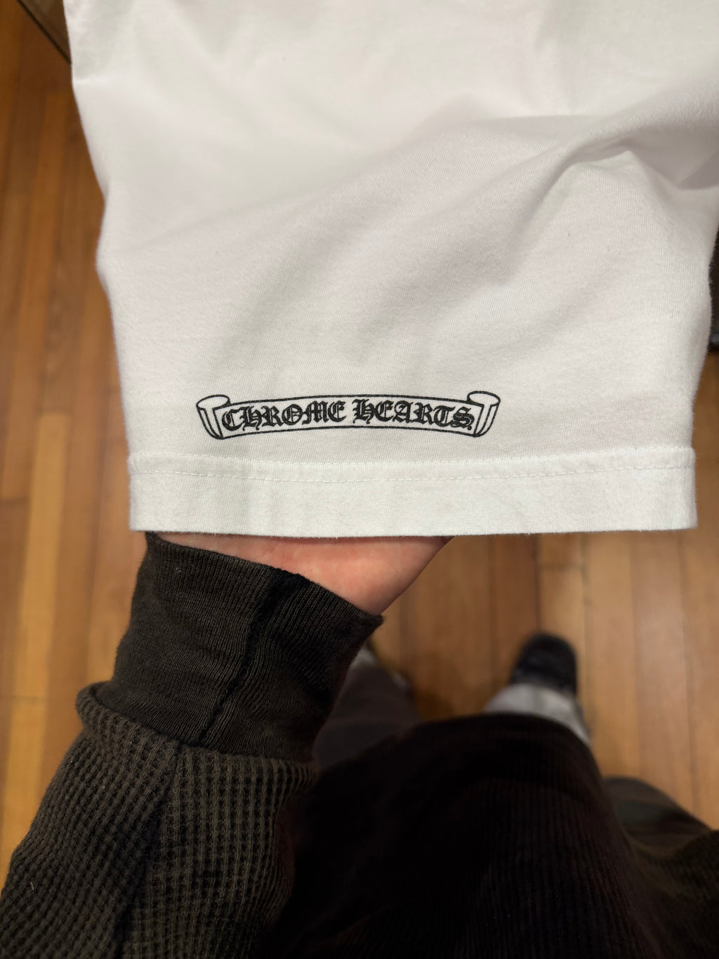 Chrome Hearts Scroll Logo Pocket Tee - White