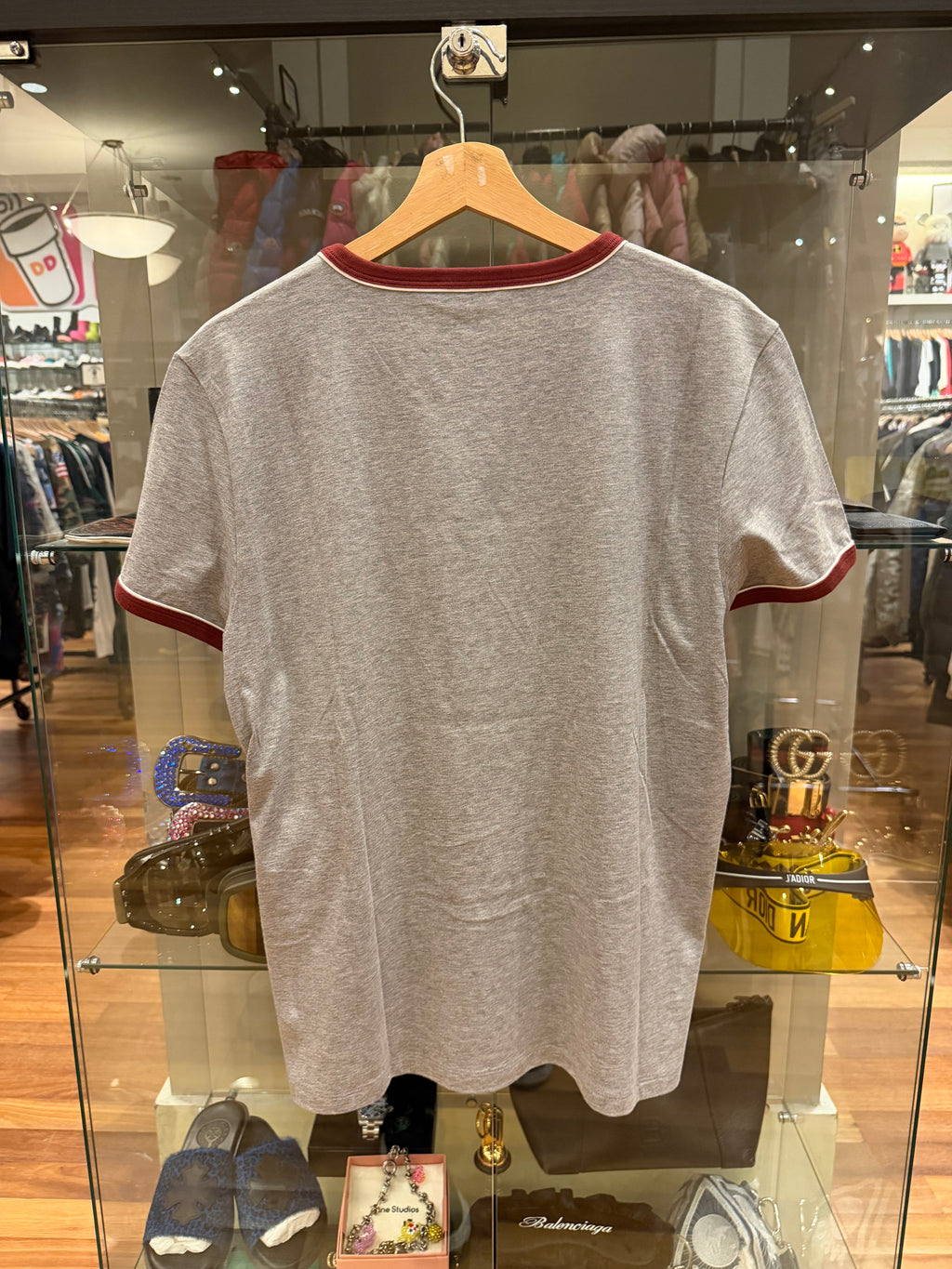 Celine Paris Tee - Grey/Red