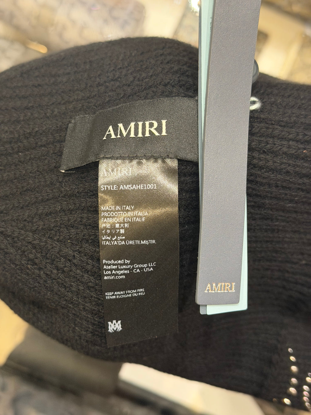 Amiri Logo Studded Wool Beanie