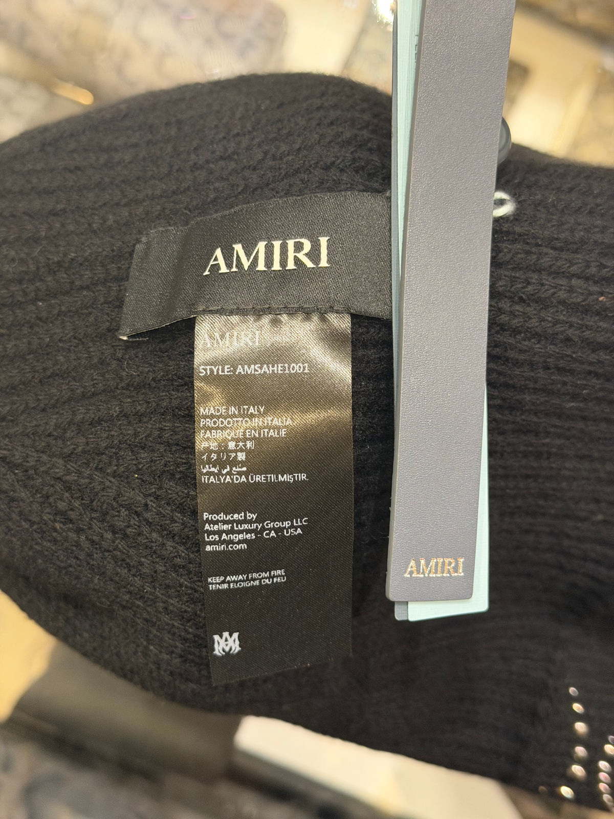 Amiri Logo Studded Wool Beanie