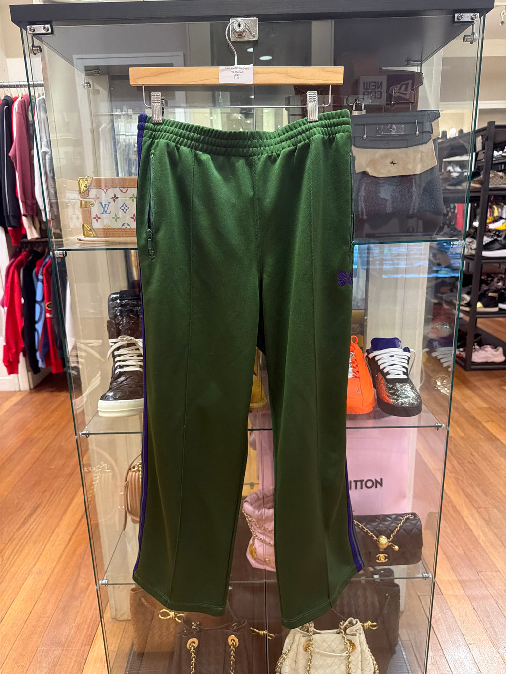 Needles Narrow Polyester Track Pants - Ivy Green