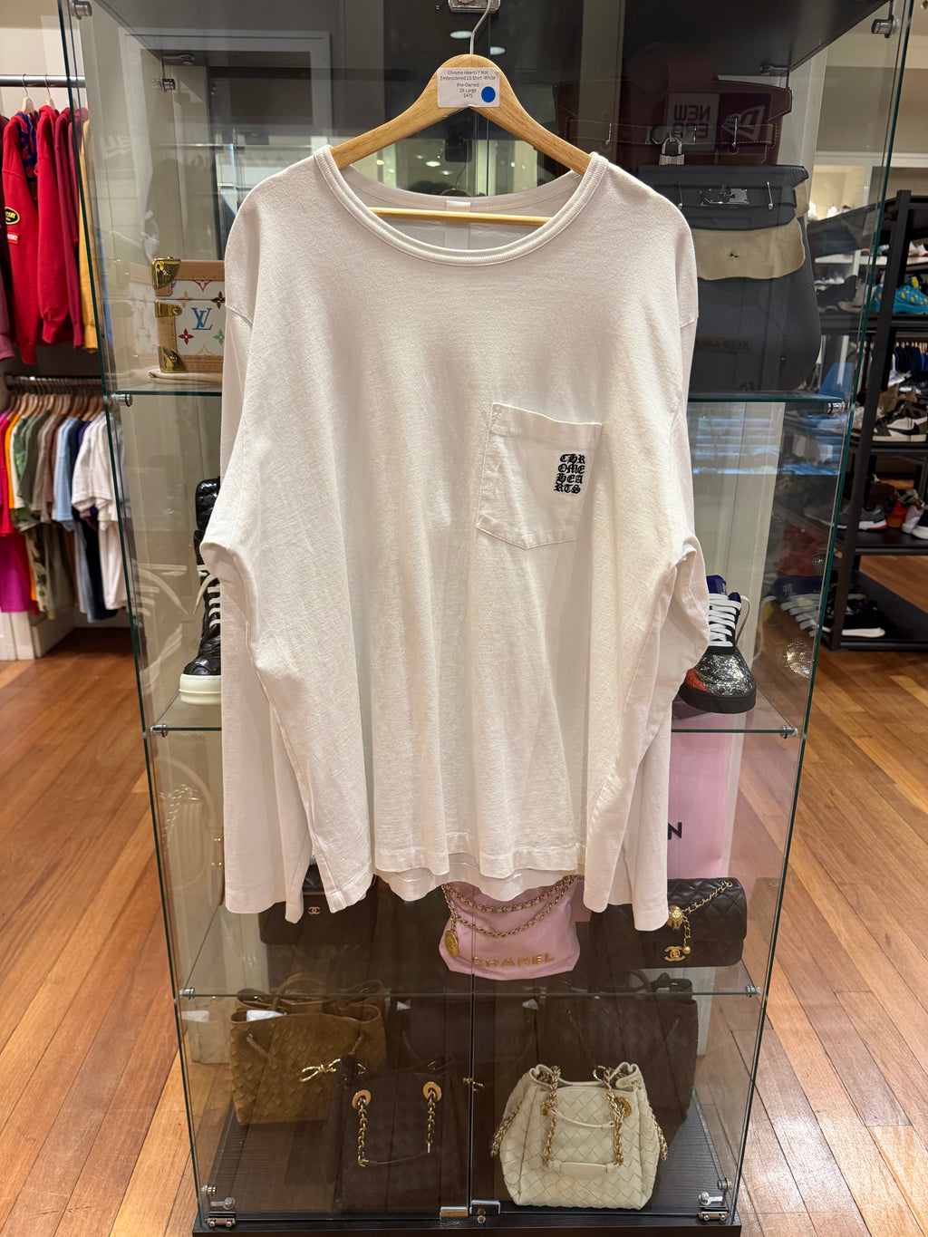Chrome Hearts Y Not Embroidered LS Shirt - White