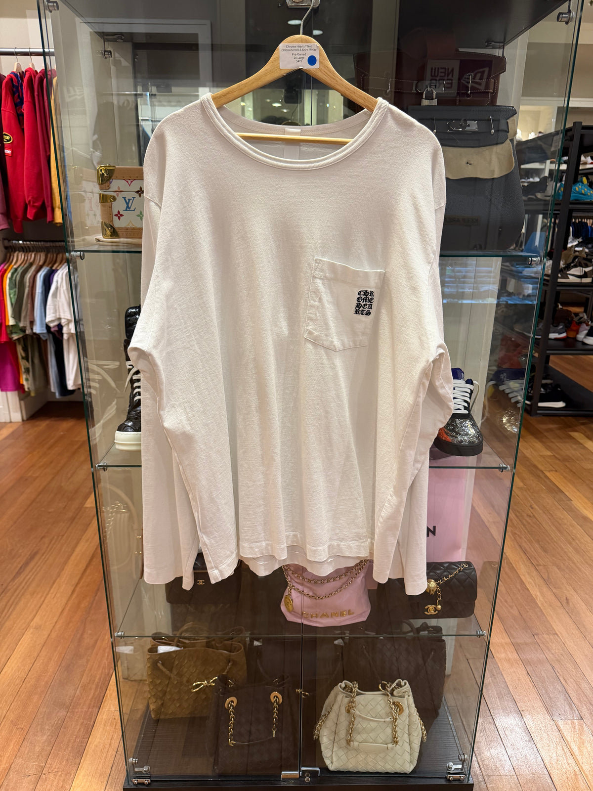 Chrome Hearts Y Not Embroidered LS Shirt - White
